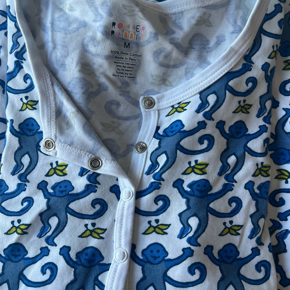 roberta roller rabbit Monkey pajama top